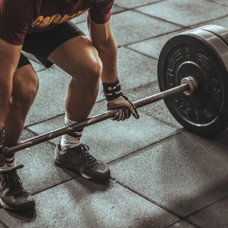 adult male doing exercise