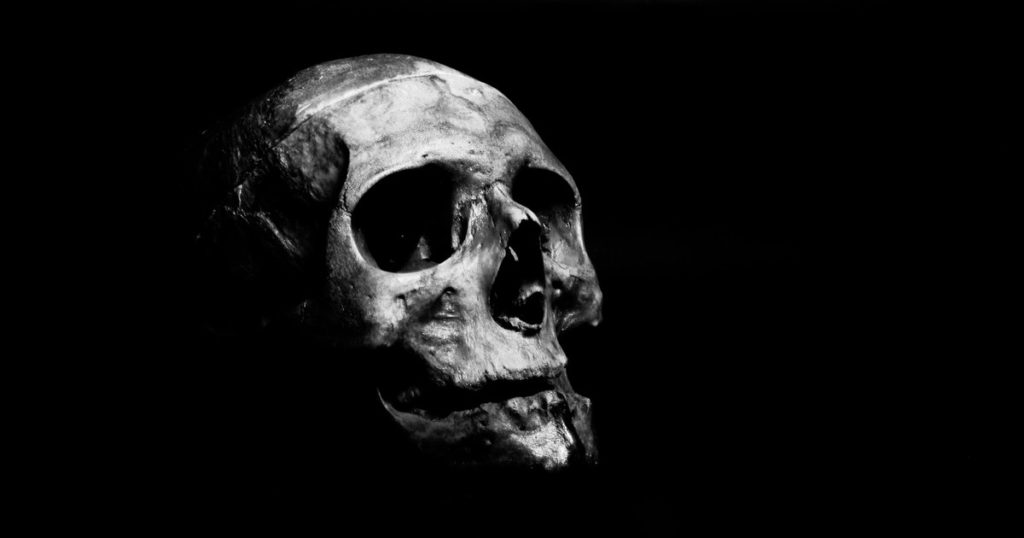 skull black background