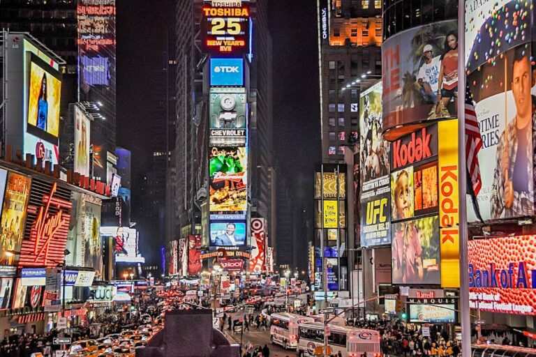 City lights in times square NYC