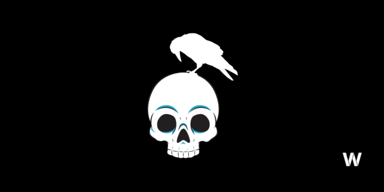 on death skull and crow